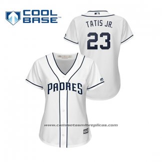 Camiseta Beisbol Mujer San Diego Padres Fernando Tatis Jr. Cool Base Primera Blanco