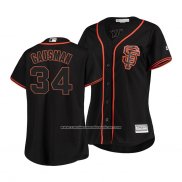 Camiseta Beisbol Mujer San Francisco Giants Kevin Gausman Cool Base Negro