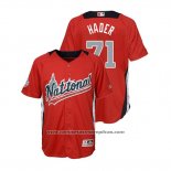 Camiseta Beisbol Nino All Star Josh Hader 2018 Home Run Derby National League Rojo