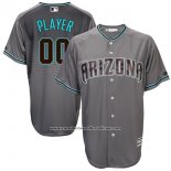 Camiseta Beisbol Nino Arizona Diamondbacks Personalizada Gris
