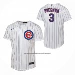 Camiseta Beisbol Nino Chicago Cubs Alex Bregman Primera Replica Blanco