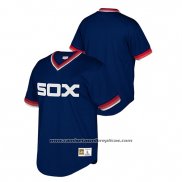 Camiseta Beisbol Nino Chicago White Sox Cooperstown Collection Mesh Wordmark V-Neck Azul