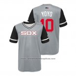 Camiseta Beisbol Nino Chicago White Sox Yoan Moncada 2018 LLWS Players Weekend Yoyo Gris