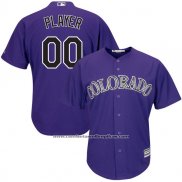 Camiseta Beisbol Nino Colorado Rockies Personalizada Violeta