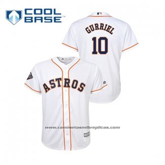 Camiseta Beisbol Nino Houston Astros Yuli Gurriel 2019 World Series Bound Cool Base Blanco