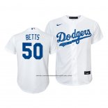 Camiseta Beisbol Nino Los Angeles Dodgers Mookie Betts Replica Primera 2020 Blanco