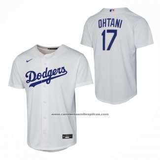 Camiseta Beisbol Nino Los Angeles Dodgers Shohei Ohtani Primera Replica Blanco