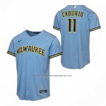Camiseta Beisbol Nino Milwaukee Brewers Jackson Chourio Segunda Replica Azul Claro