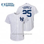Camiseta Beisbol Nino New York Yankees Gleyber Torres Cool Base Primera Blanco