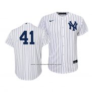 Camiseta Beisbol Nino New York Yankees Miguel Andujar Replica Primera 2020 Blanco Azul