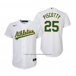 Camiseta Beisbol Nino Oakland Athletics Stephen Piscotty Replica Primera Blanco