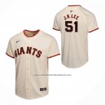 Camiseta Beisbol Nino San Francisco Giants Jung Hoo Lee Primera Game Crema