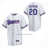 Camiseta Beisbol Nino Texas Rangers Ezequiel Duran Primera Replica Blanco