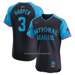 Camiseta Beisbol Hombre All Star 2024 Bryce Harper National League Elite Azul