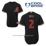 Camiseta Beisbol Hombre Arizona Diamondbacks 2 Aaron Hill Negro Alterno Cool Base