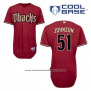 Camiseta Beisbol Hombre Arizona Diamondbacks 51 Randy Johnson Rojo Alterno Cool Base