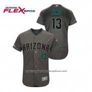 Camiseta Beisbol Hombre Arizona Diamondbacks Nick Ahmed Autentico Flex Base Gris Verde