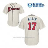 Camiseta Beisbol Hombre Atlanta Braves 17 Shelby Miller Crema Alterno Cool Base