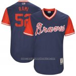 Camiseta Beisbol Hombre Atlanta Braves 2017 Little League World Series 52 Jose Ramirez Azul Camiseta Beisbol Hombre Atlanta Braves 2017 Little League World Series 52 Jose Ramirez Azul