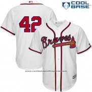 Camiseta Beisbol Hombre Atlanta Braves 42 Jackie Robinson Blanco Cool Base