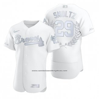 Camiseta Beisbol Hombre Atlanta Braves John Smoltz Awards Collection NL Cy Young Blanco