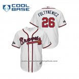 Camiseta Beisbol Hombre Atlanta Braves Mike Foltynewicz 2019 Postemporada Cool Base Blanco