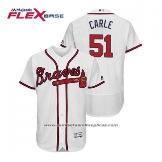 Camiseta Beisbol Hombre Atlanta Braves Shane Carle Flex Base Autentico Collezione Primera 2019 Blanco