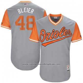 Camiseta Beisbol Hombre Baltimore Orioles 2017 Little League World Series 48 Richard Bleier Gris