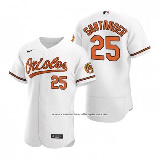 Camiseta Beisbol Hombre Baltimore Orioles Anthony Santander Autentico 2020 Primera Blanco