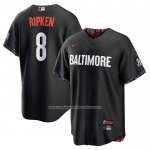 Camiseta Beisbol Hombre Baltimore Orioles Cal Ripken 2023 City Connect Replica Negro