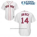 Camiseta Beisbol Hombre Boston Red Sox 14 Jim Rice Blanco Primera Cool Base