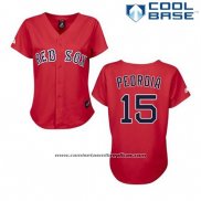 Camiseta Beisbol Hombre Boston Red Sox 15 Dustin Pedroia Rojo Cool Base