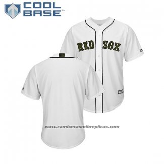 Camiseta Beisbol Hombre Boston Red Sox 2018 Dia de los Caidos Cool Base Blanco