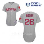 Camiseta Beisbol Hombre Boston Red Sox 26 Wade Boggs Gris Cool Base