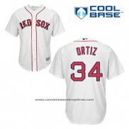 Camiseta Beisbol Hombre Boston Red Sox 34 David Ortiz Blanco Primera Cool Base