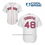 Camiseta Beisbol Hombre Boston Red Sox 48 Pablo Sandoval Blanco Primera Cool Base