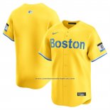 Camiseta Beisbol Hombre Boston Red Sox City Connect Limited Amarillo