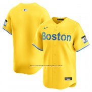 Camiseta Beisbol Hombre Boston Red Sox City Connect Limited Amarillo