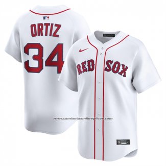 Camiseta Beisbol Hombre Boston Red Sox David Ortiz Primera Limited Blanco