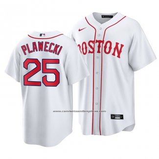 Camiseta Beisbol Hombre Boston Red Sox Kevin Plawecki Replica 2021 Blanco