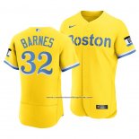 Camiseta Beisbol Hombre Boston Red Sox Matt Barnes 2021 City Connect Autentico Oro