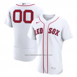 Camiseta Beisbol Hombre Boston Red Sox Primera Autentico Personalizada Blanco1