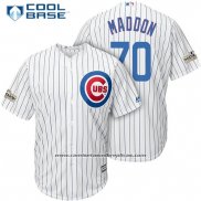 Camiseta Beisbol Hombre Chicago Cubs 2017 Postemporada 70 Joe Maddon Blanco Cool Base