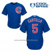 Camiseta Beisbol Hombre Chicago Cubs 5 Welington Castillo Azul Alterno Cool Base