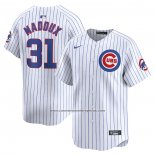 Camiseta Beisbol Hombre Chicago Cubs Greg Maddux Primera Limited Blanco