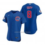 Camiseta Beisbol Hombre Chicago Cubs Ian Happ Autentico 2020 Alterno Azul