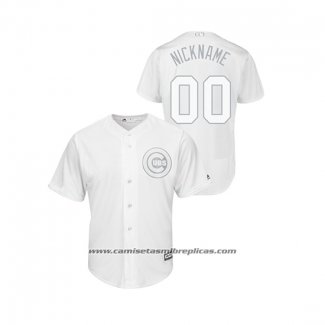 Camiseta Beisbol Hombre Chicago Cubs Personalizada 2019 Players Weekend Nickname Replica Blanco