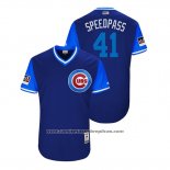 Camiseta Beisbol Hombre Chicago Cubs Steve Cishek 2018 LLWS Players Weekend Speedpass Azul