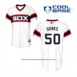 Camiseta Beisbol Hombre Chicago White Sox John Danks 50 Blanco Alterno Cool Base