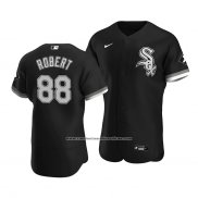 Camiseta Beisbol Hombre Chicago White Sox Luis Robert Autentico Alterno Negro